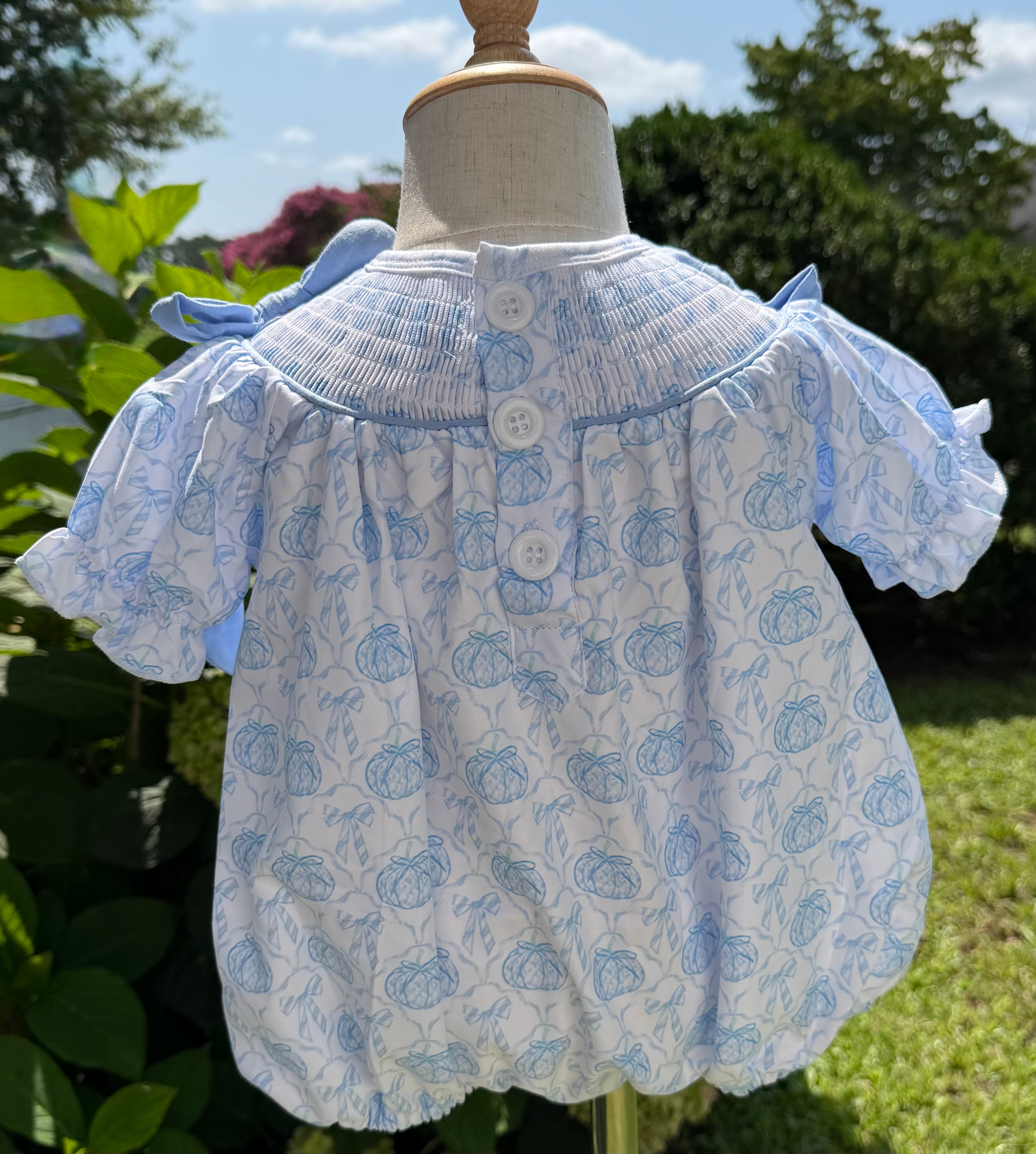 Girls Little Blue Pumpkin Bubble