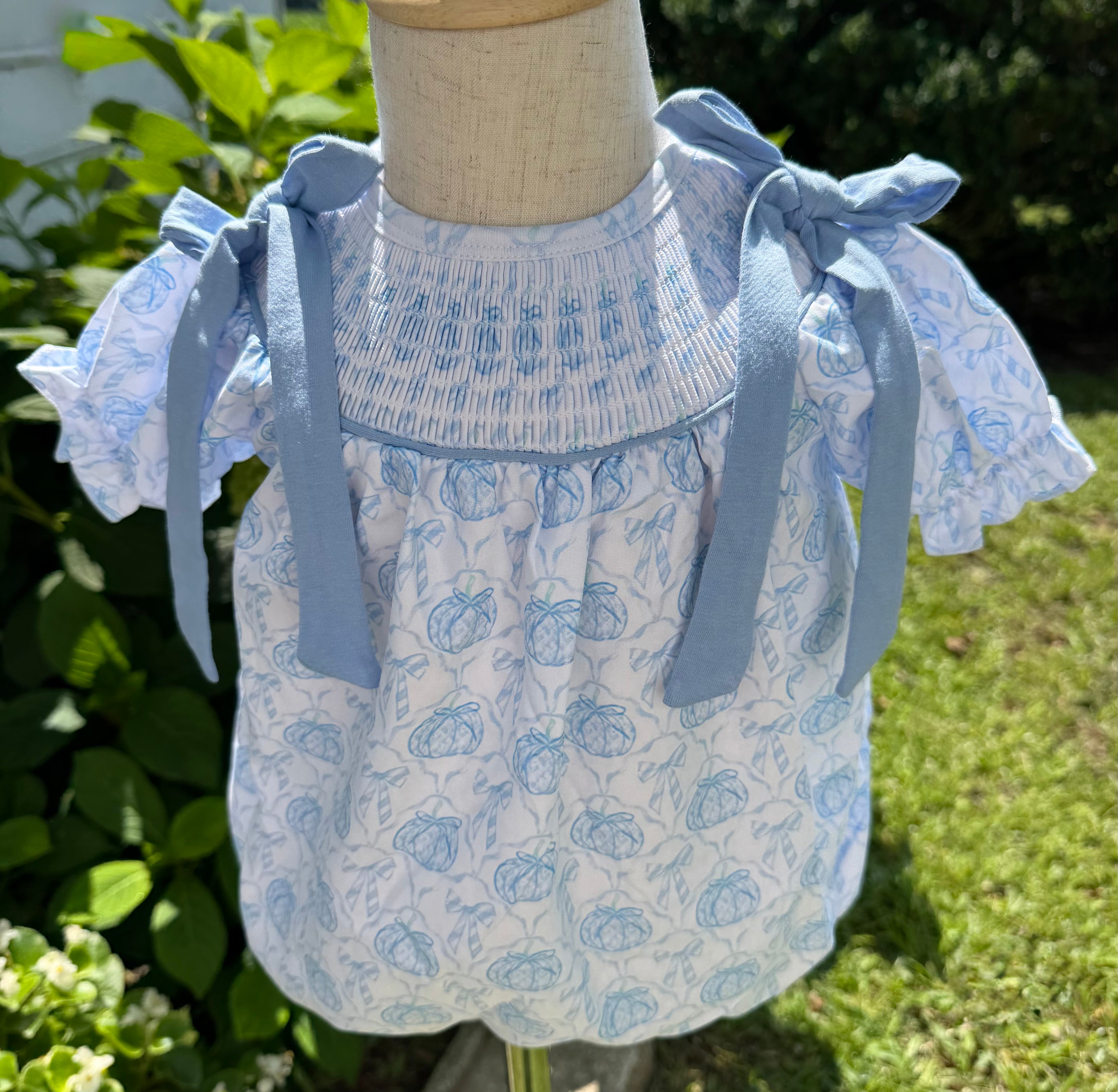 Girls Little Blue Pumpkin Bubble