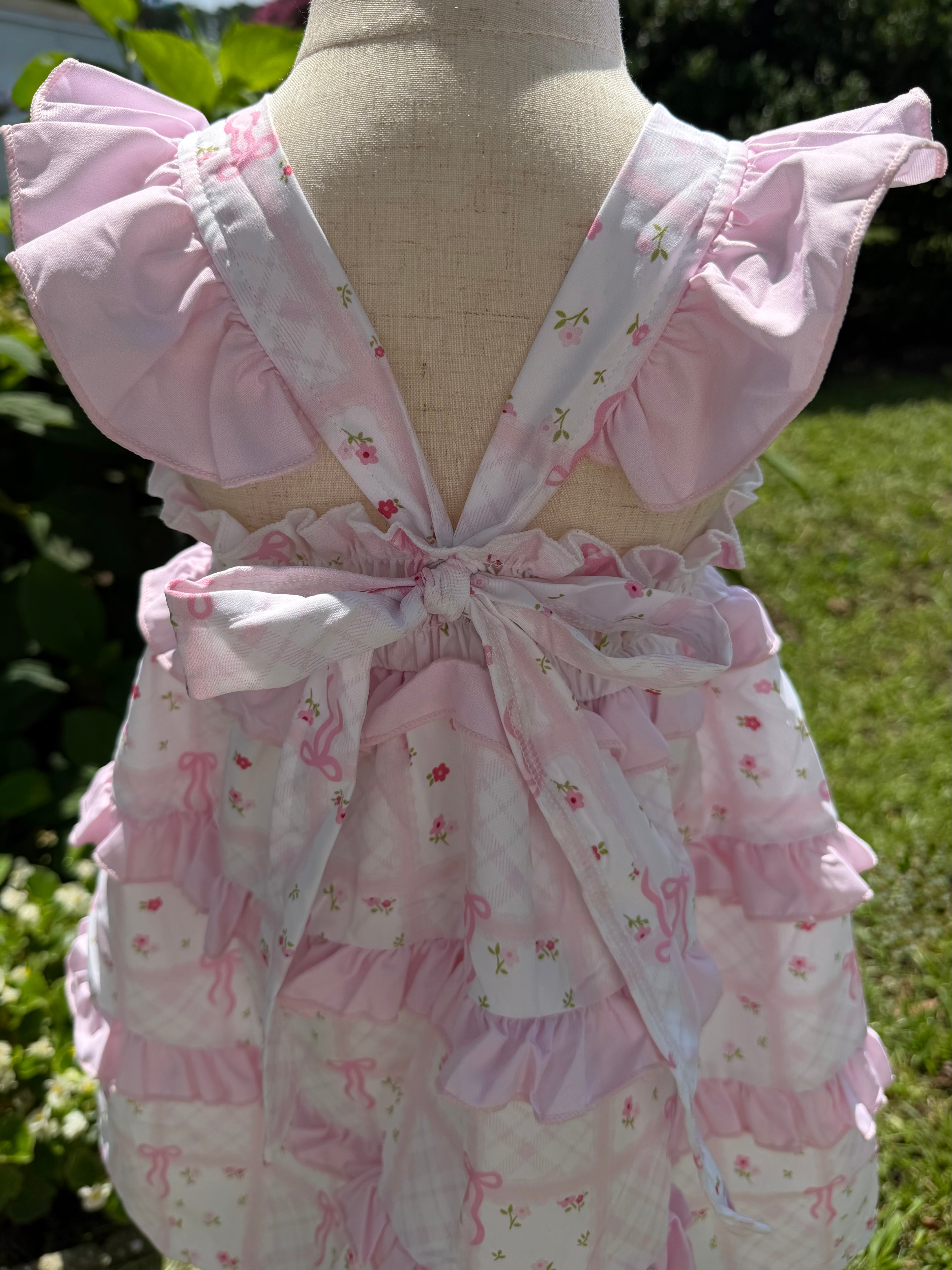 Girls Blossoms and Bows Ruffle Dress