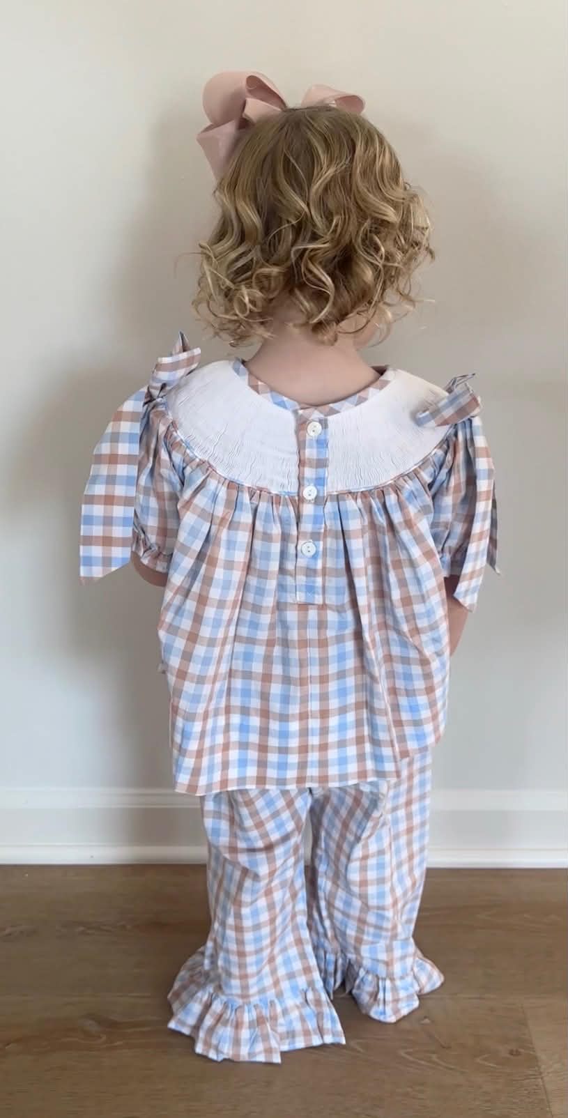 Girls Hand Smocked Thanksgiving Turkey Set